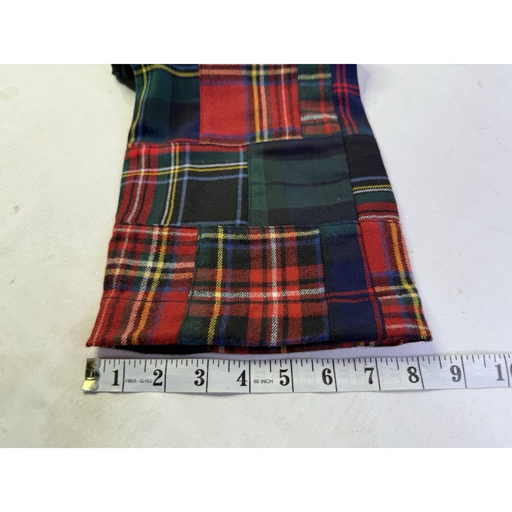 Ralph Lauren Polo Men Red Tartan Plaid Prepster Patchwork Riotous Pattern Pants - Picture 8 of 16